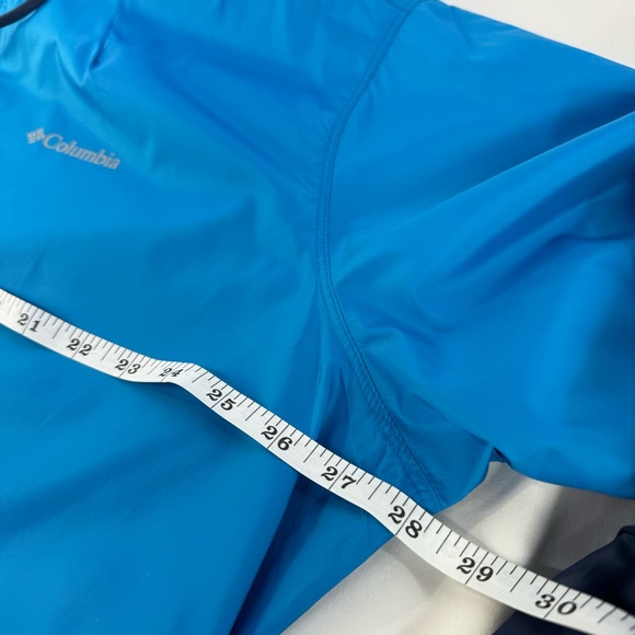 Columbia blue color block zip up hooded windbreaker jacket women’s 2X - Picture 10 of 14